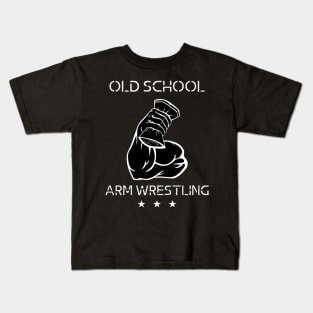 Old School Arm Wrestling Kids T-Shirt